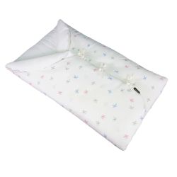 SACO BEBÊ LIBÉLULAS/CRU- ALGODÃO ORGÂNICO