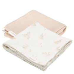 MUSELINAS 70X70 MUSLIN BABY BUNNY /BEIGE