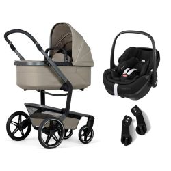 Carro Trio Joolz Day 5 Sage Green com Bebê Conforto Pebble Preto