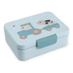 Caixa de Almoço com Separador Tiny Farm Azul