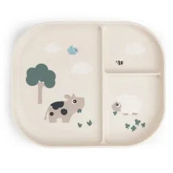 Plato com Compartimentos Foodie Tiny Farm Arena