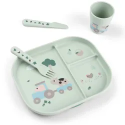Foodie Vajilla Com Ventosa Tiny Farm Verde