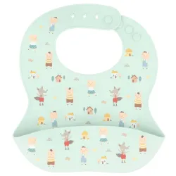 Babador de Silicone The Three Little Pigs