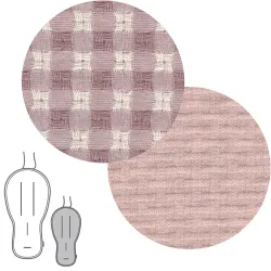 Colchoneta Silla Universal Reversible Oval Vicky Rosa 43X88X1 Cm