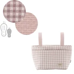 Juego Colchoneta Silla Oval + Bolso Vicky Rosa