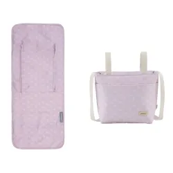 Juego Colchoneta Silla Recta + Bolso Blush Rosa