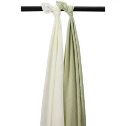 Muselina Lavada Gde Pack De 2 120X120 Cm Me-Uni Naturel/S.Olive