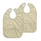 Pack 2 Baberos Punto Cuadrados 24X33 Cm Me-Sweet Heart Sand/Soft Sand