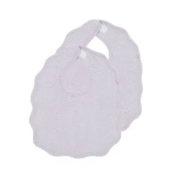 Pack 2 Baberos Rizo Ovalados 25X34 Cm Me-Terry Wavy Soft Lavender