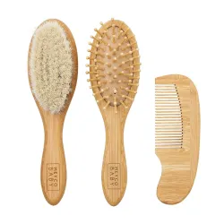 Set 3 Piezas Cepillo-Peine Bambú N Me-Uni Natural