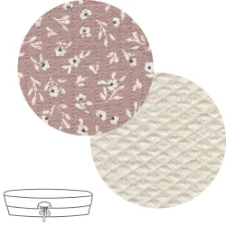 Garnitura Capazo Reversible Rustic Rosa 35X75X35 Cm