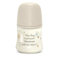 Biberão Poliamida 150ml Wonderland Frase Bege