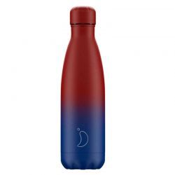 Garrafa Gradiente Mate Azul e Vermelho 500 ml